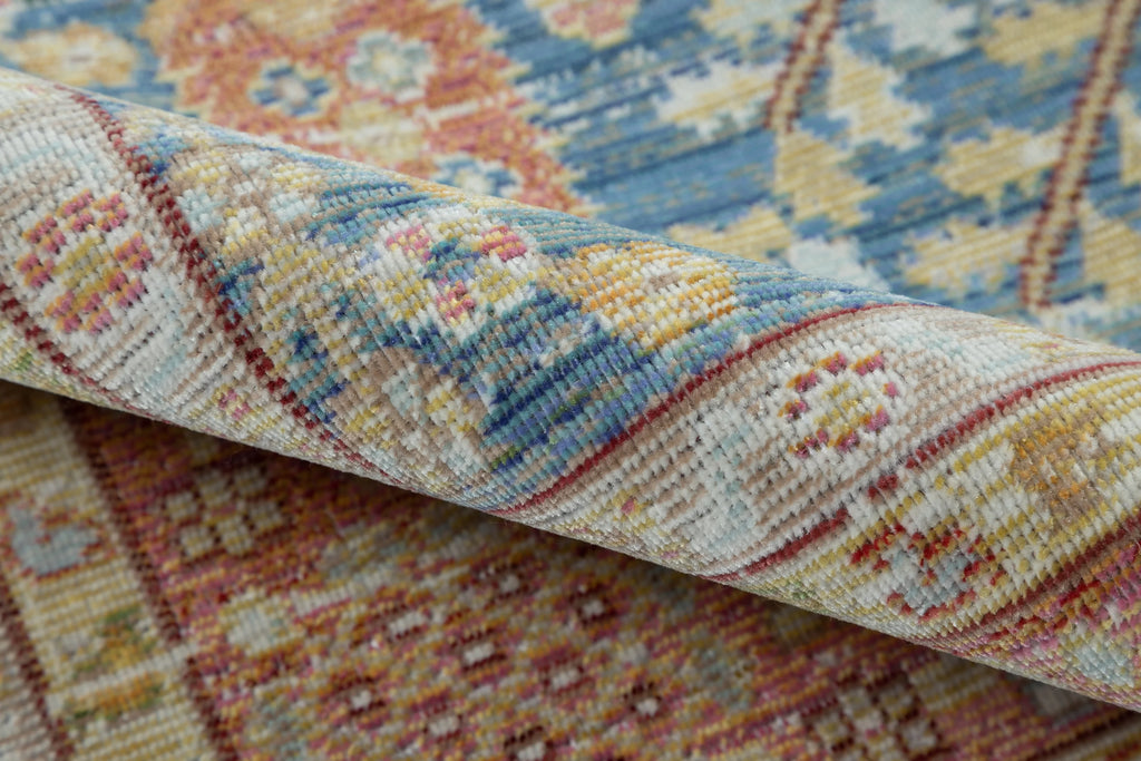 Blue Polyester Area Rug 7'10" X 10'6" T6355
