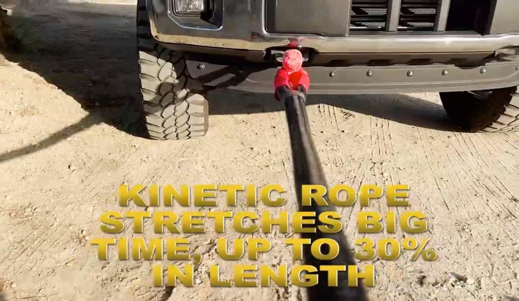 1" x 30' Kinetic Recovery Rope 30,250 lbs Breaking Strength Tow Strap D4863