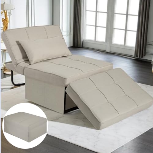 Gray Convertible Chair Bed Sleeper Sofa P24031