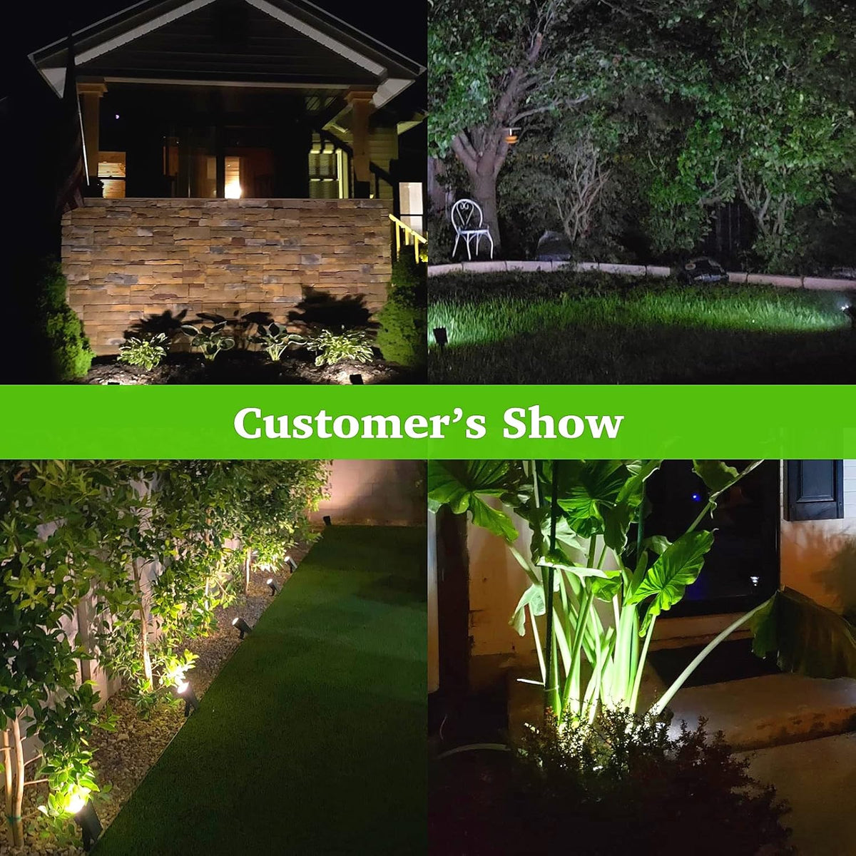 IP65 Waterproof Adjustable Solar Landscape Spotlights 10 Pack A215950