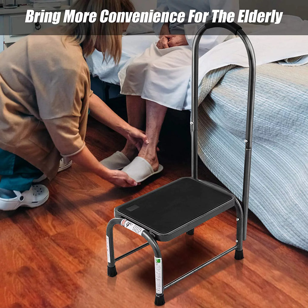 Heavy Duty Medical Step Stool with Handle & Non-Skid Rubber Platform, 330 Lbs Load Capacity U709