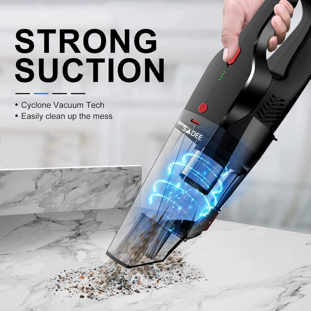 Cordless Handheld Vacuum Cleaner 9KPa Black O75035