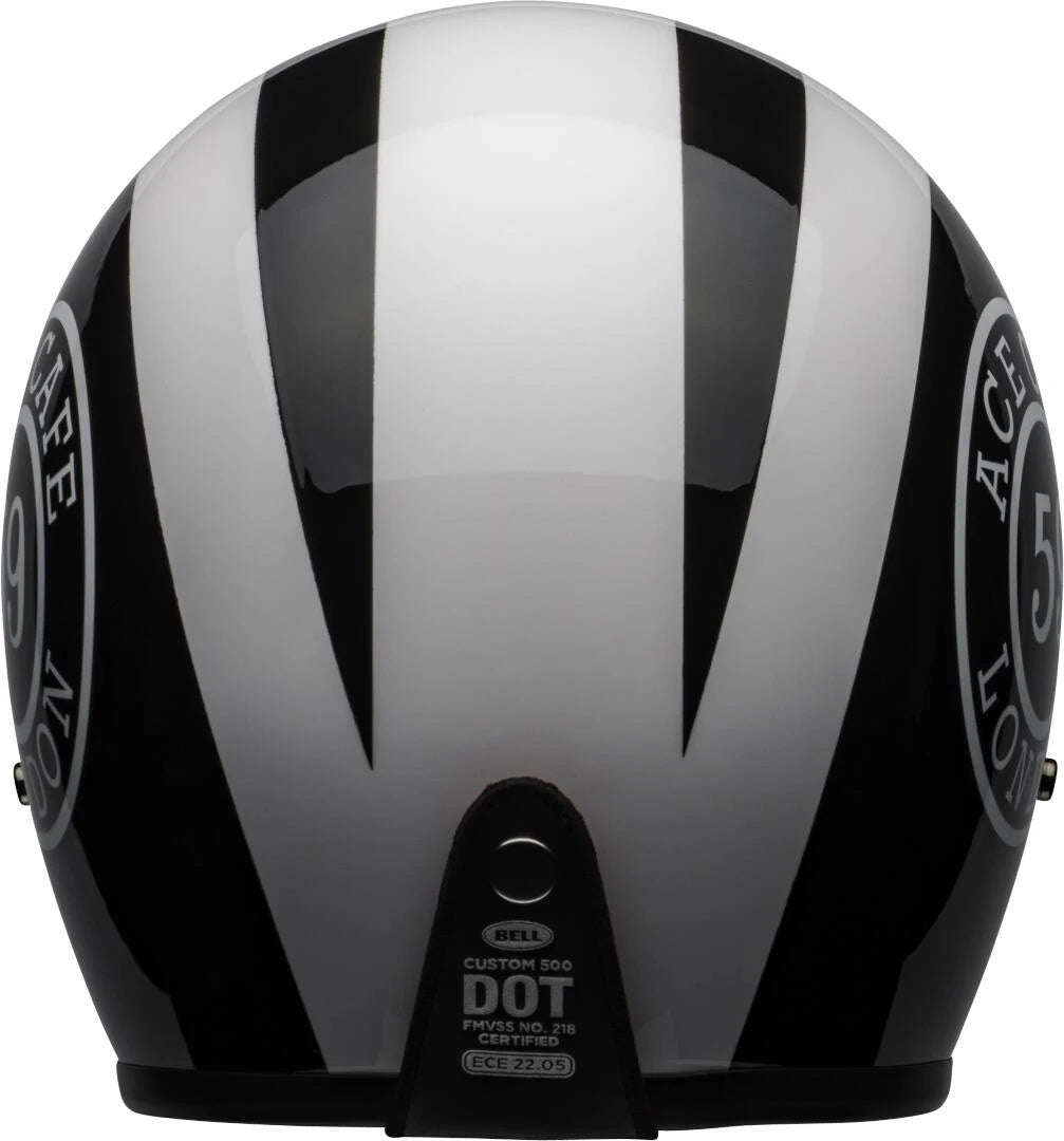 Gloss Black-White Motorcycle Helmet J59576
