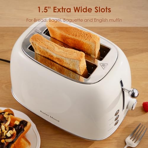 2 Slice Retro Stainless Steel Toaster with Extra Wide Slot T79087