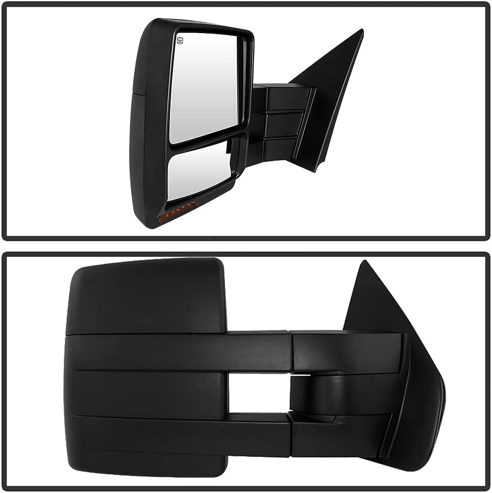 Telescoping Power Heated LED Signal Towing Side Mirrors Left Right Ford F150 Truck X504