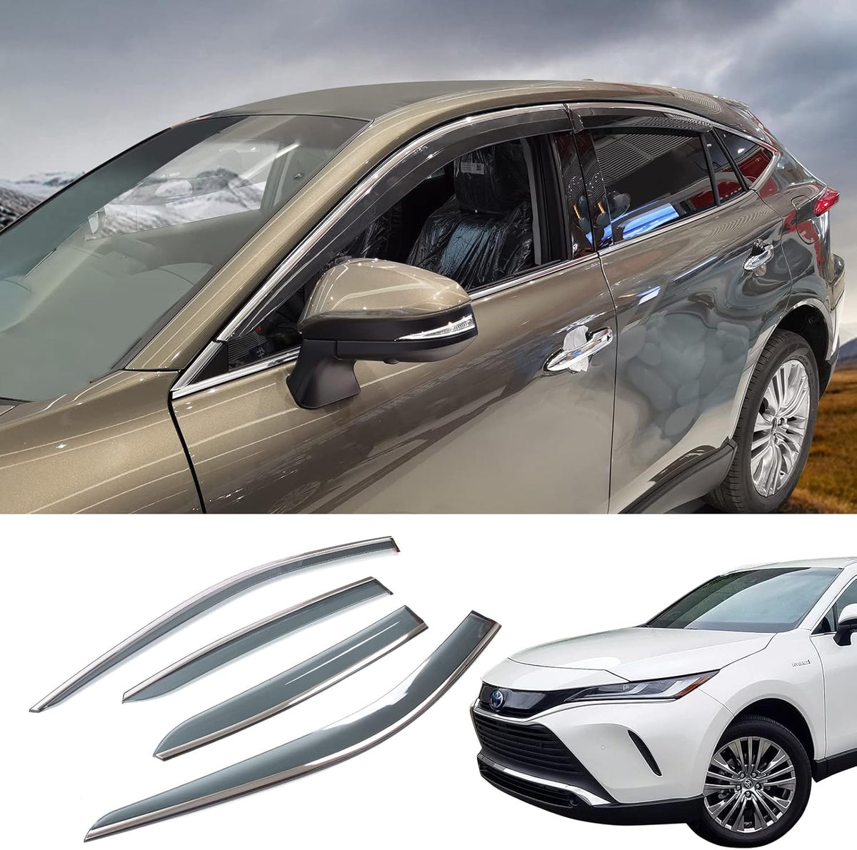 Smoke Side Window Deflector 4pcs R857747