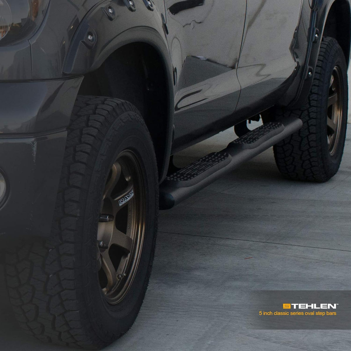 5 Oval Side Step Nerf Bars Matte Black R14293