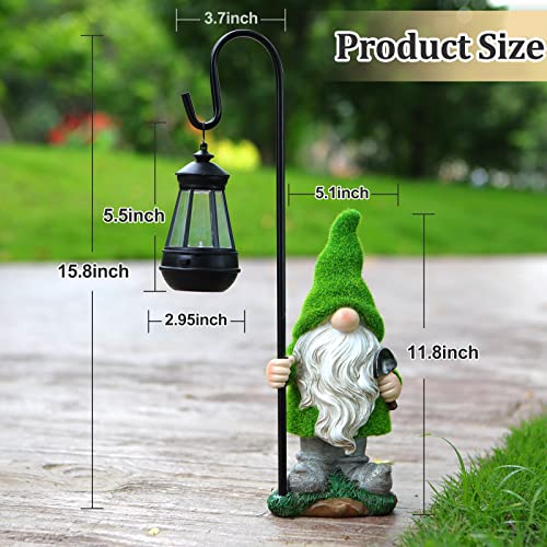 11.8'' LED Solar Garden Gnome Outdoor Statue G68201