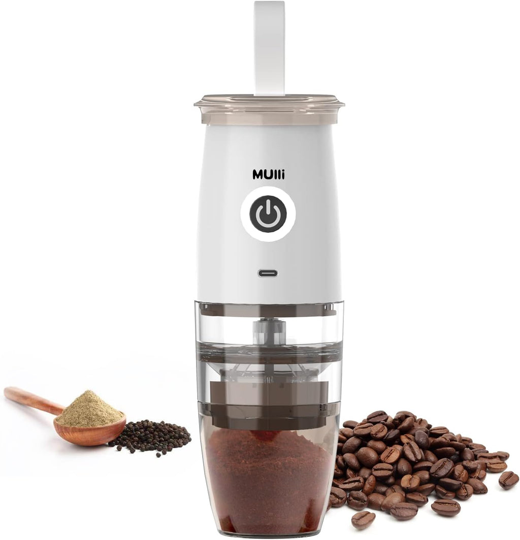 Portable Electric Manual Burr Coffee Grinder with 5 Grind Settings D8942