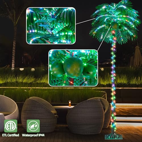6FT 400 LED Lighted Palm Tree with Coconuts Artificial Palm Tree K369