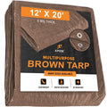 Brown Poly Tarps 12 x 20 Case of 10 F3393