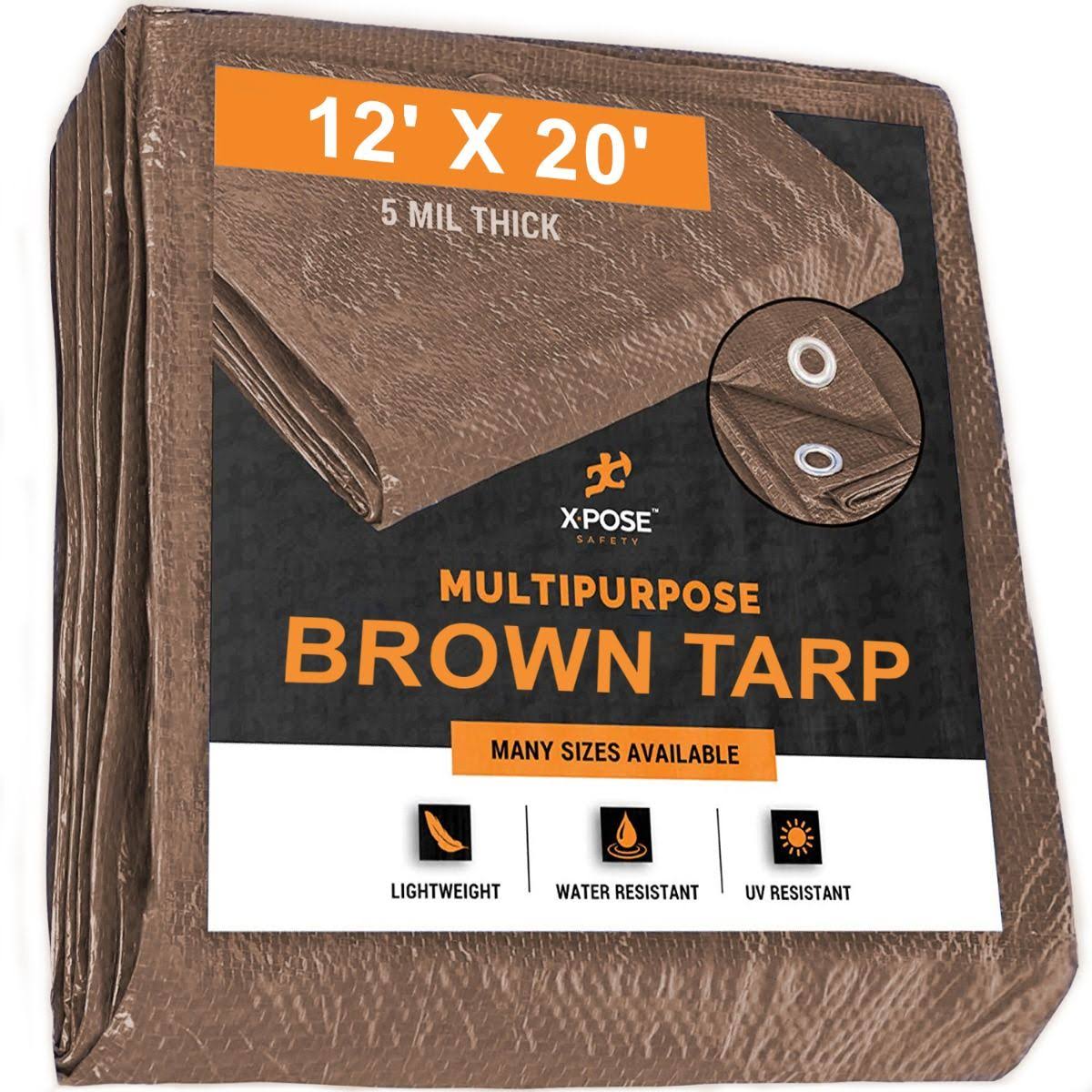 Brown Poly Tarps 12 x 20 Case of 10 F3393