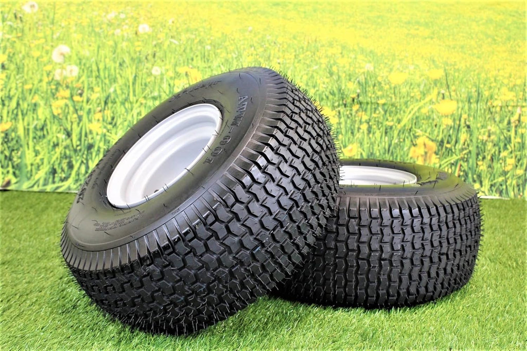 (Set of 2) 20x8.00-8 Lawn Mower Tires with Keyed Hub Wheel F5341