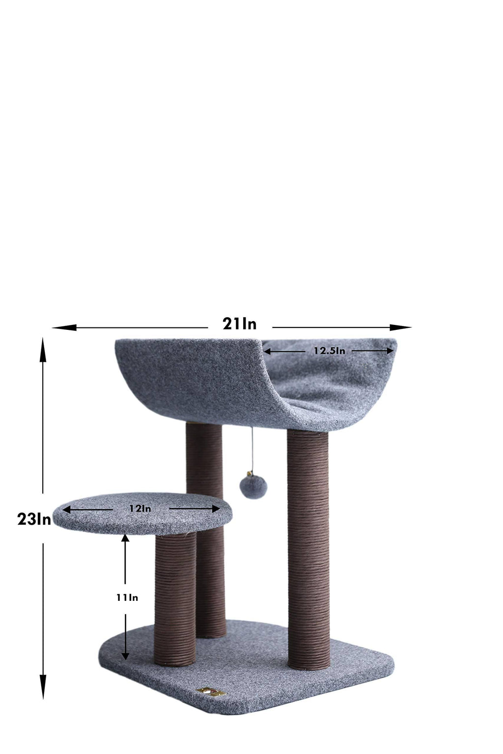 Gray Cat Tower with Scratching Posts G63495