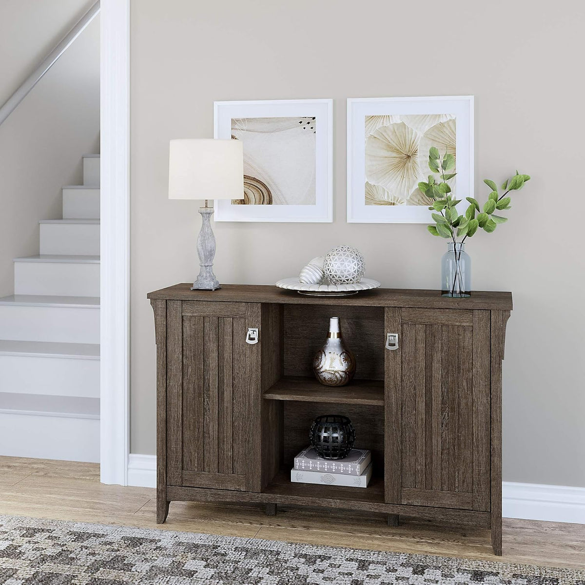 Ash Brown Storage Cabinet with Doors K767