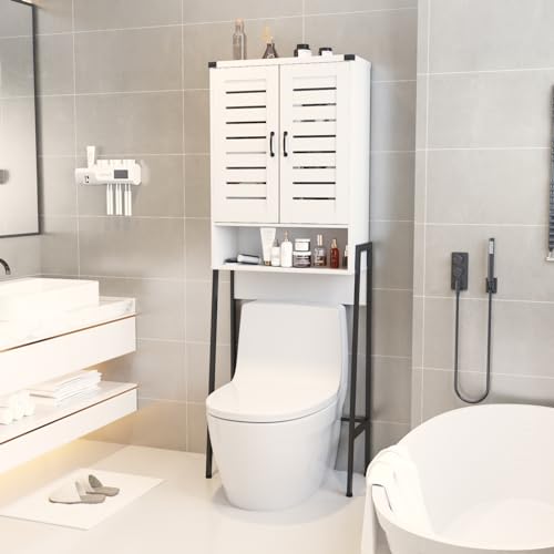 White 2-Door Over Toilet Storage Cabinet L584089