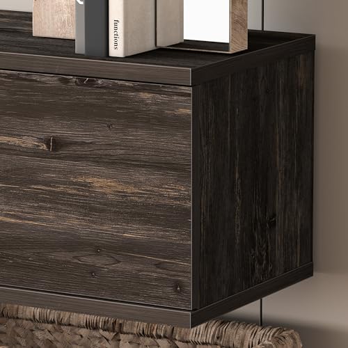 Black Oak Floating TV Stand T21188