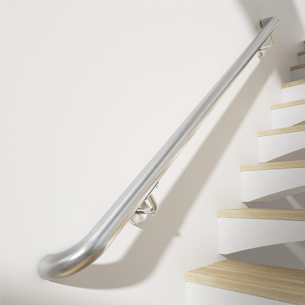 Brushed Stainless Steel Wall Mounted Stair Handrail N257261