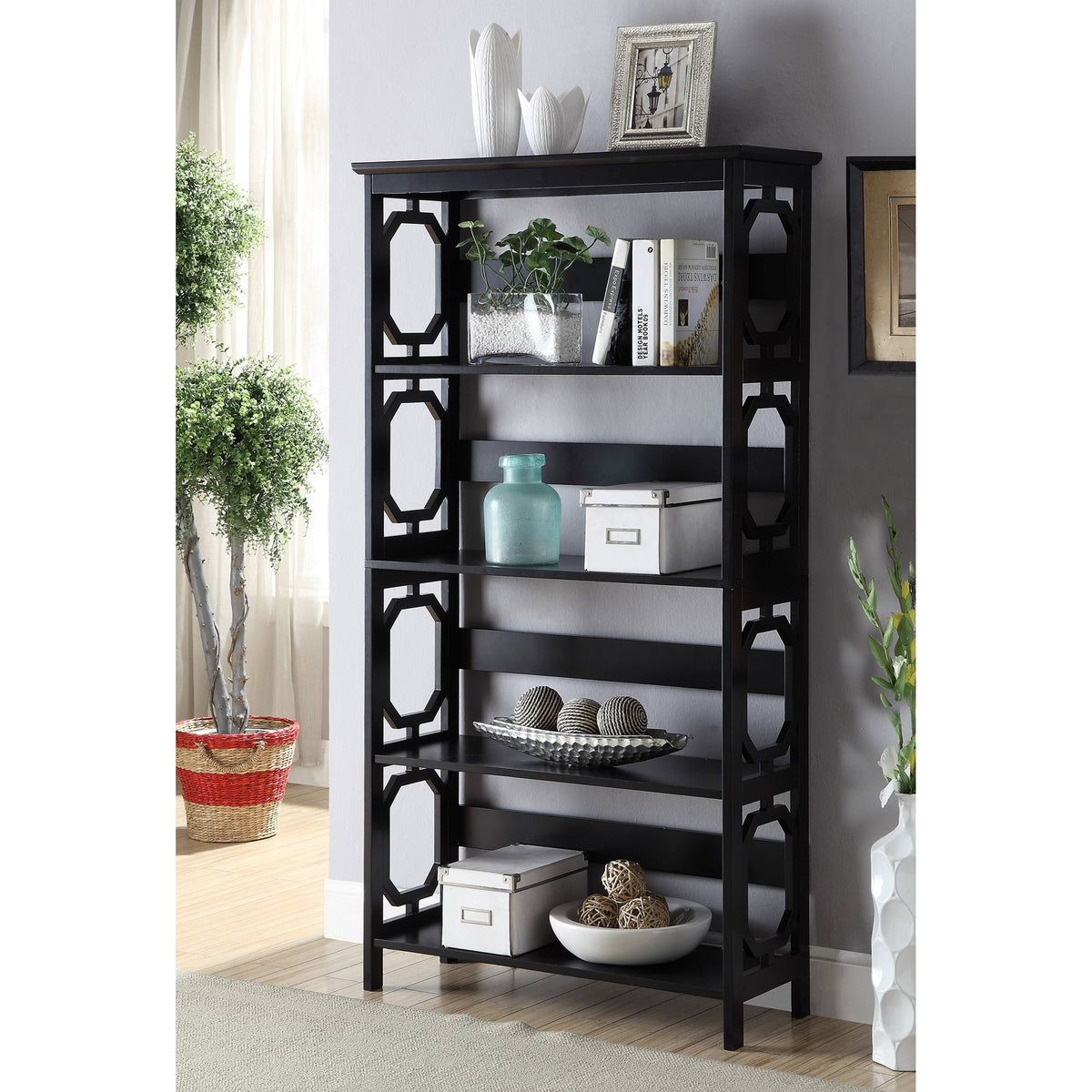 5-Tier Grey Bookcase S597052