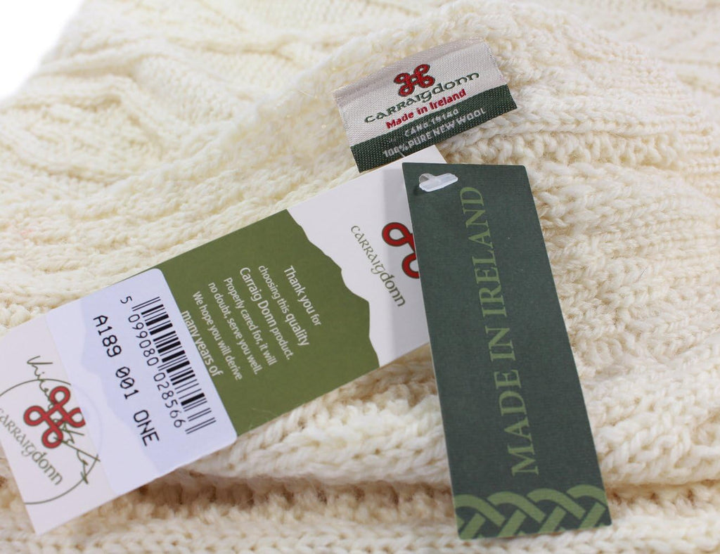 Aran Knit Merino Wool Blanket H763