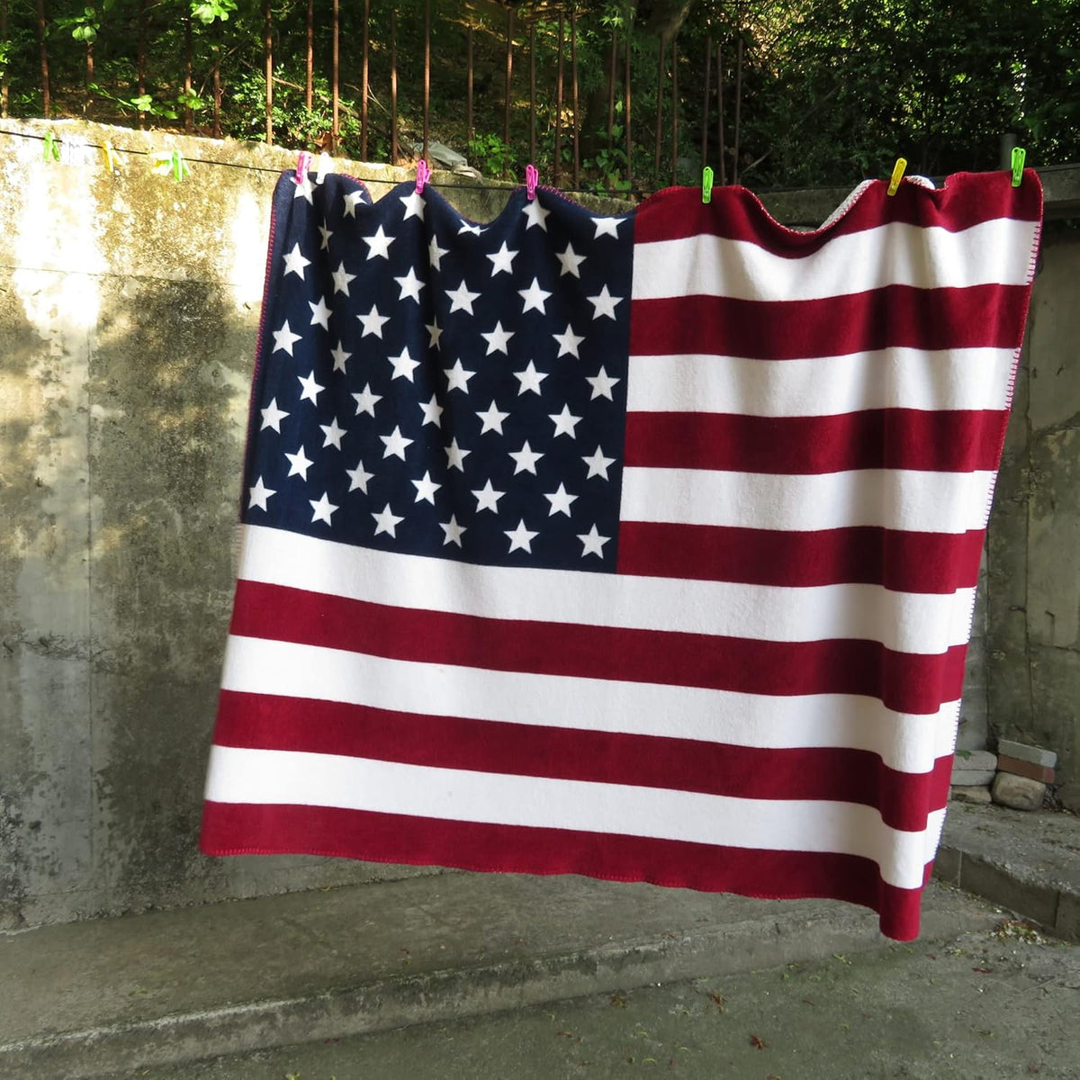 American Flag Red White and Blue Super Soft Lightweight Blanket 54 x 84 R4655
