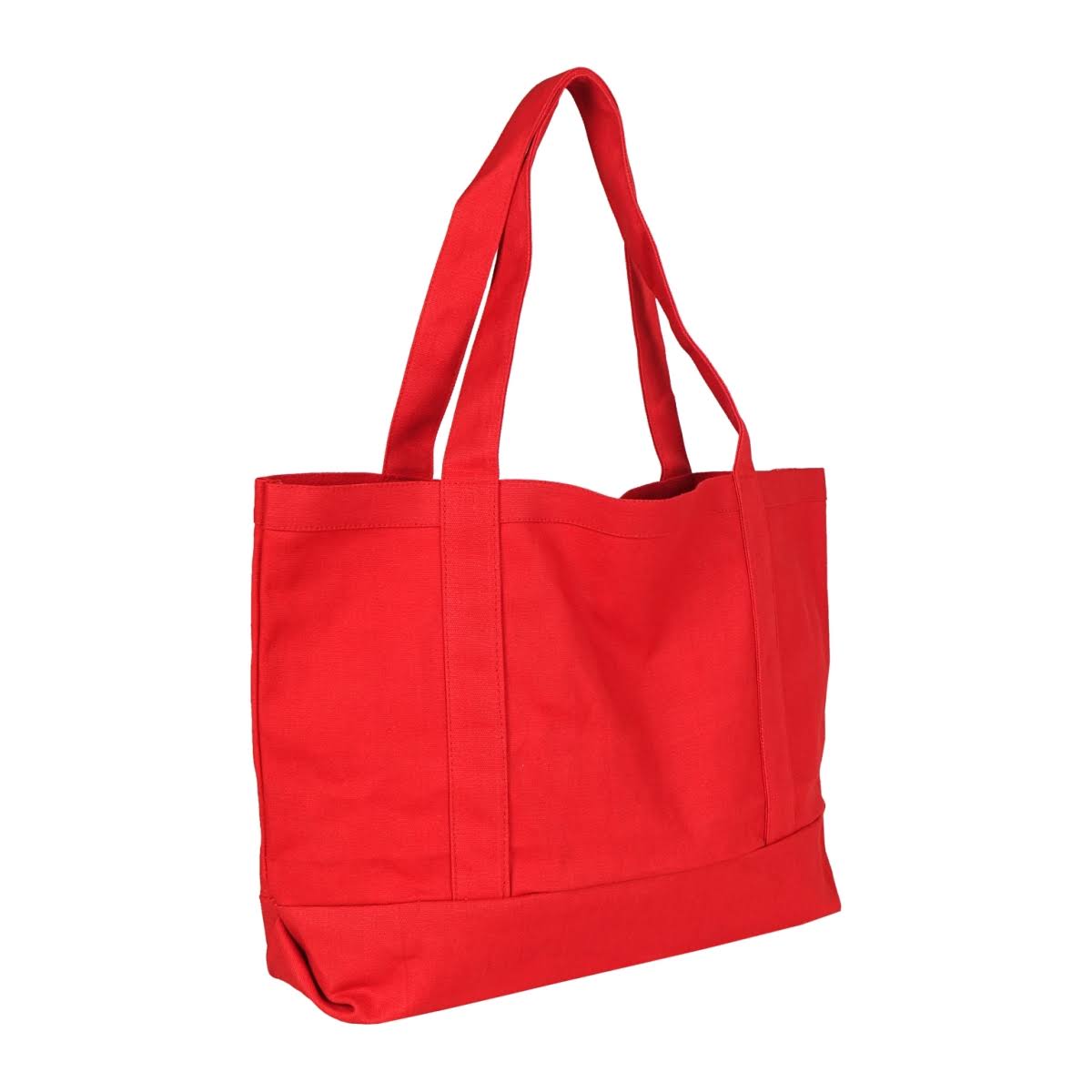 Cotton Canvas Shopping Tote Red Case of 48 L2167