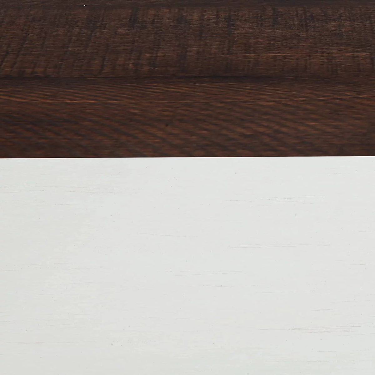 Vintage White/Espresso 40 Inch 2-Tier Wood Coffee Table J23108