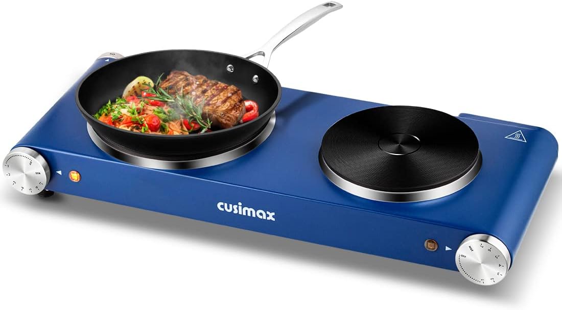 Electric Hot Plate Single Burner 1500W Cast Iron Stainless Steel R674778