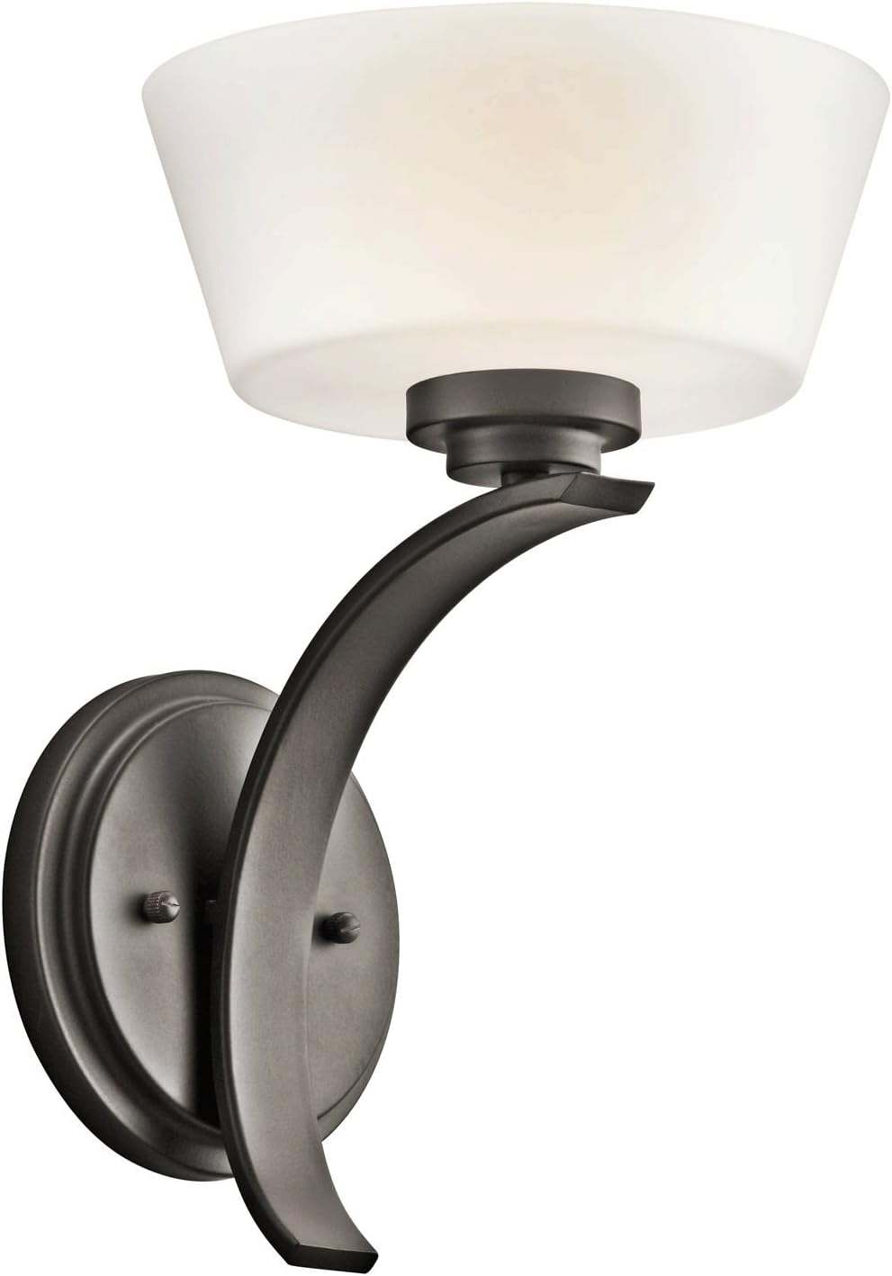 1-Light Wall Sconce with Olde Bronze and Opal Glass J786