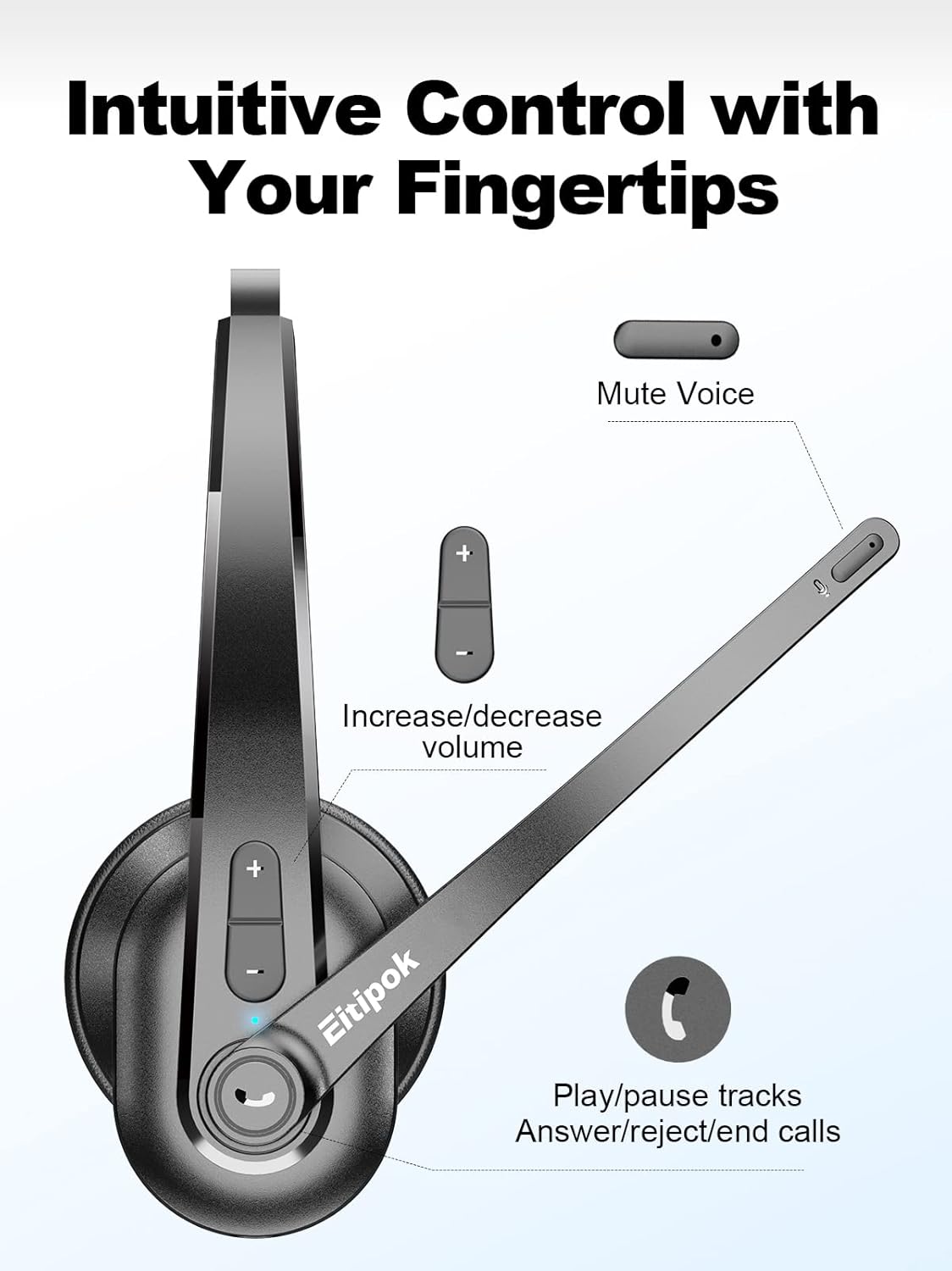 Bluetooth Headset with Noise Canceling Microphone P238