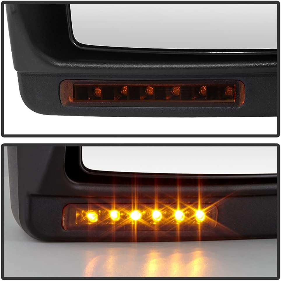 Telescoping Power Heated LED Signal Towing Side Mirrors Left Right Ford F150 Truck X504