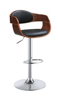 Black PU Walnut Adjustable Swivel Stool K81285