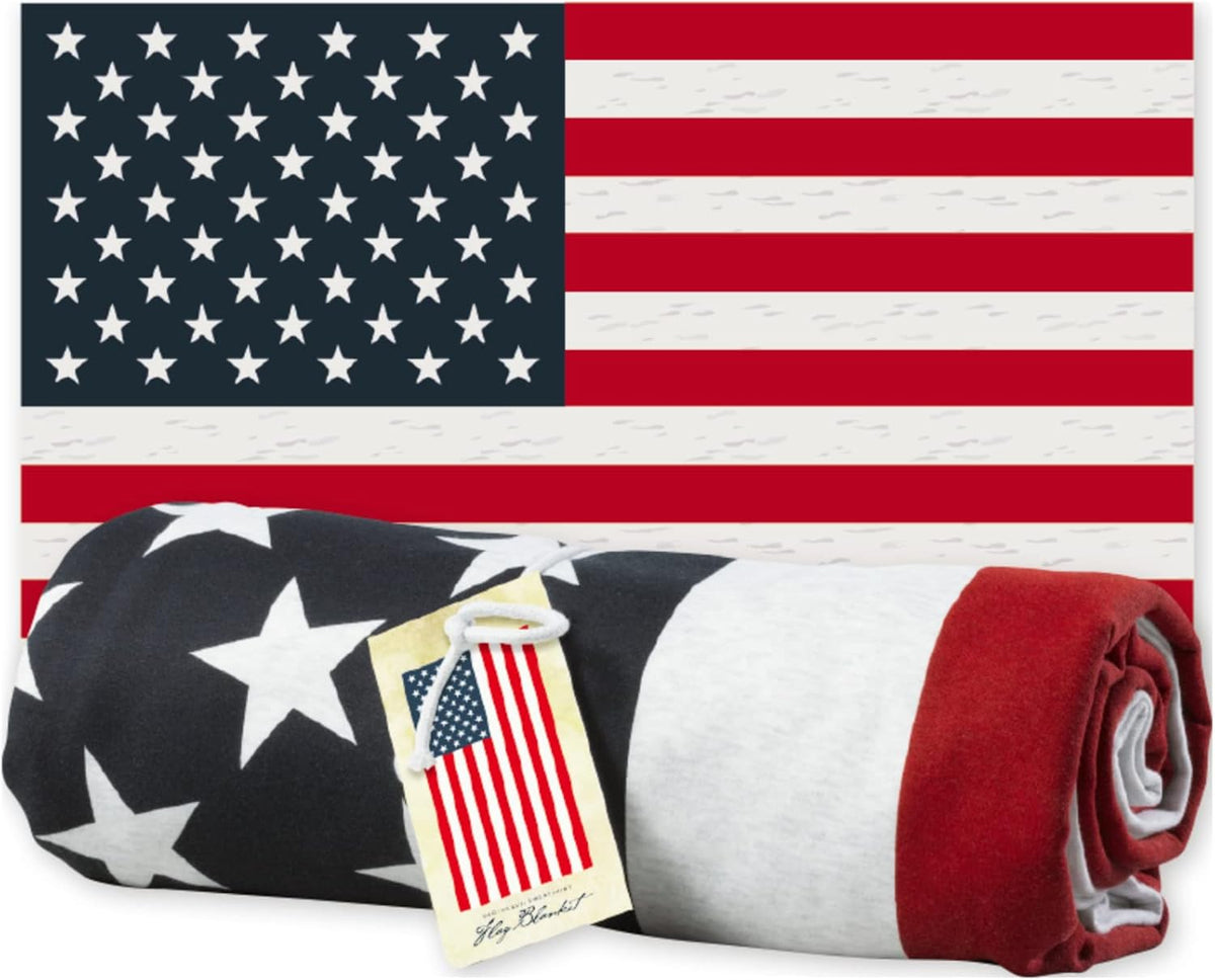 American Flag Red White and Blue Super Soft Lightweight Blanket 54 x 84 R4655