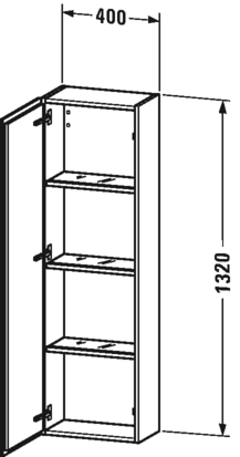 Semi-tall Cabinet with 1 Door D93172