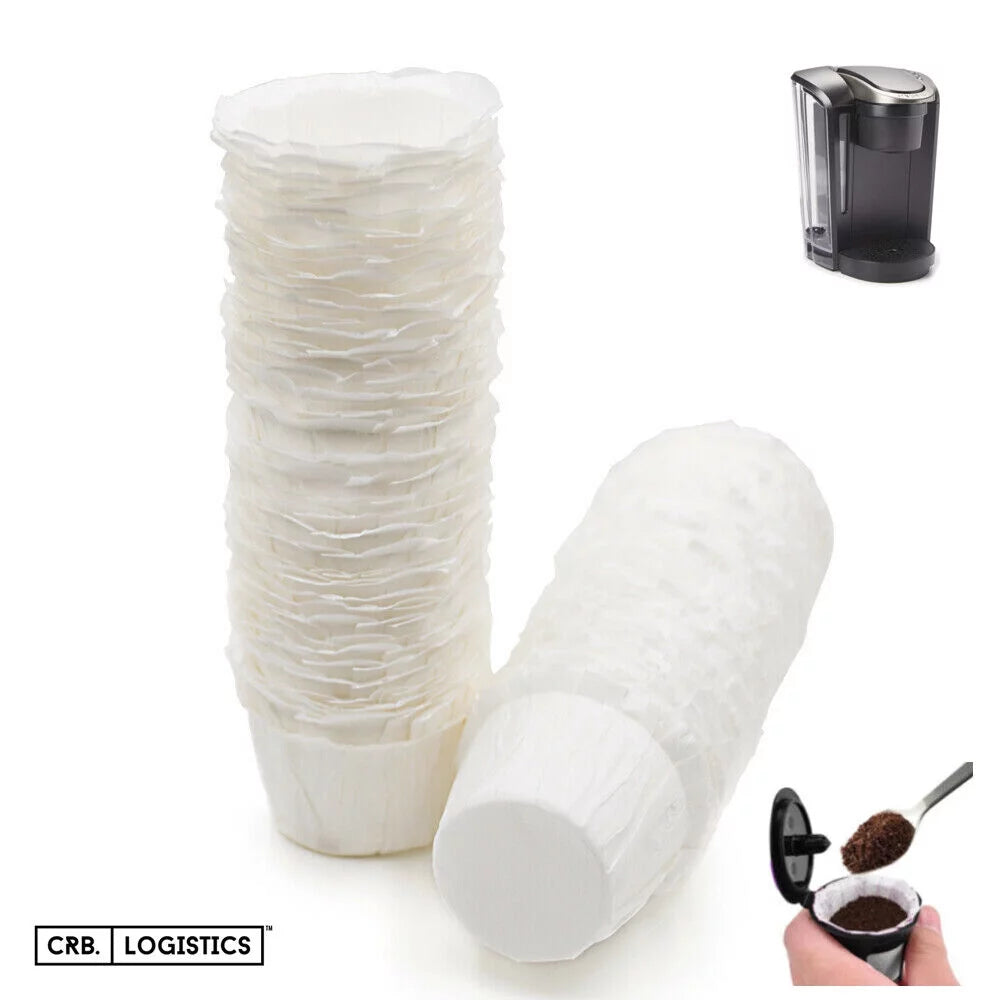 100 pcs Disposable Paper Filter Cups for Reusable Coffee Pods V4230