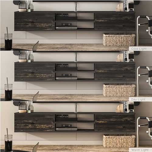 Black Oak Floating TV Stand T21188