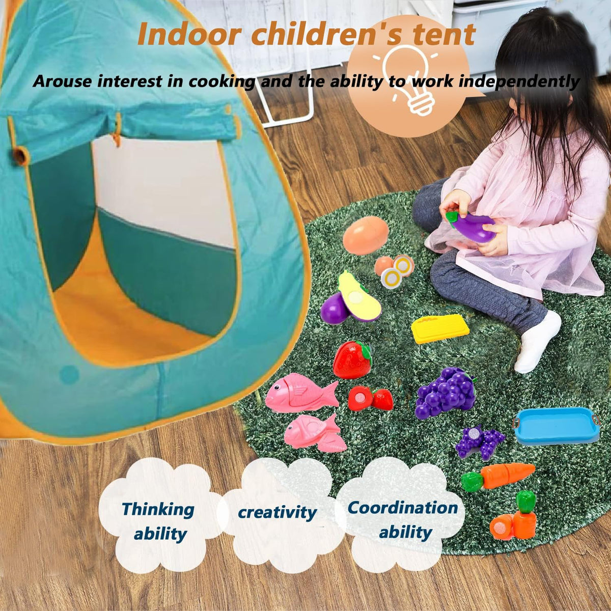 21 Pcs Pop Up Kids Play Tent G24421