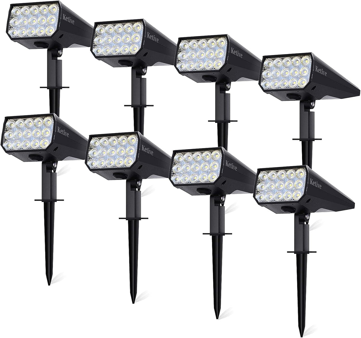 IP65 Waterproof Adjustable Solar Landscape Spotlights 10 Pack A215950