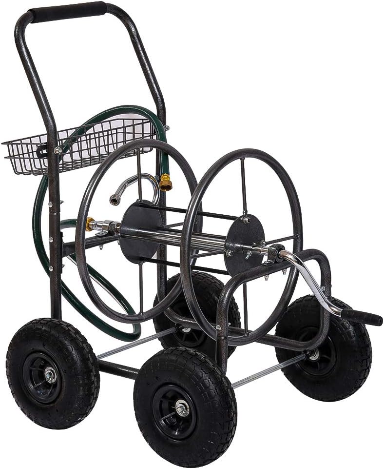 Garden Hose Reel Cart with Wheels, Holds 300 Feet of 5/8 Inch Hose Z247524