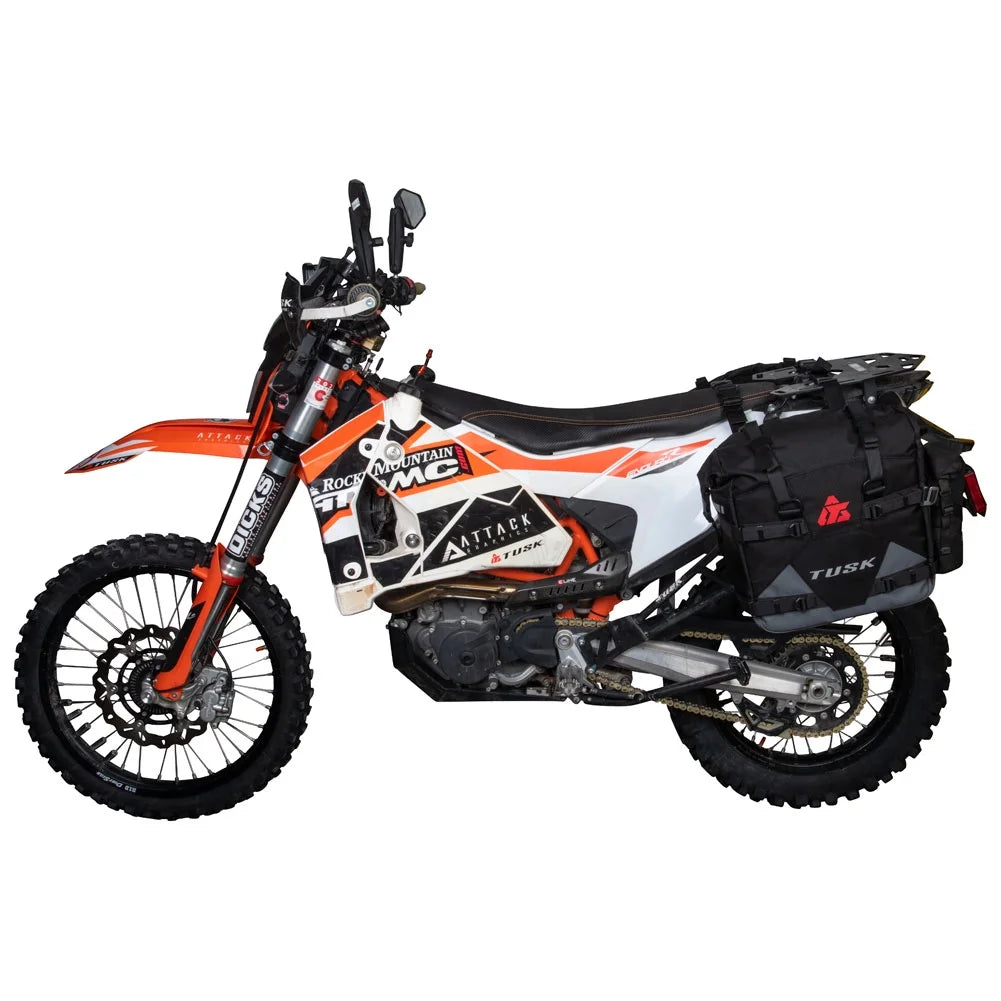 Black/Grey Pannier Racks with Pannier Bags and Bottle Holders A533911