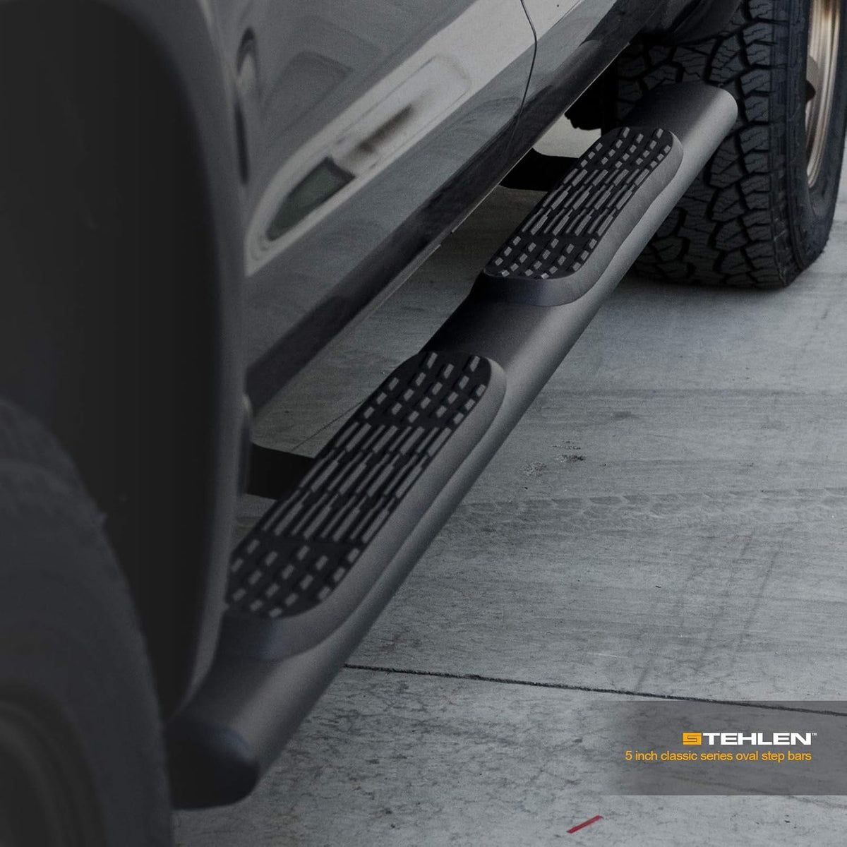 5 Oval Side Step Nerf Bars Matte Black R14293