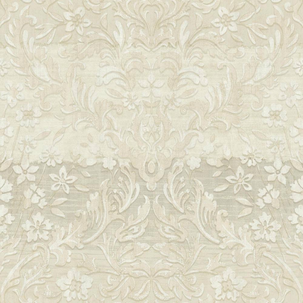 Khaki Damask Wallpaper M69909