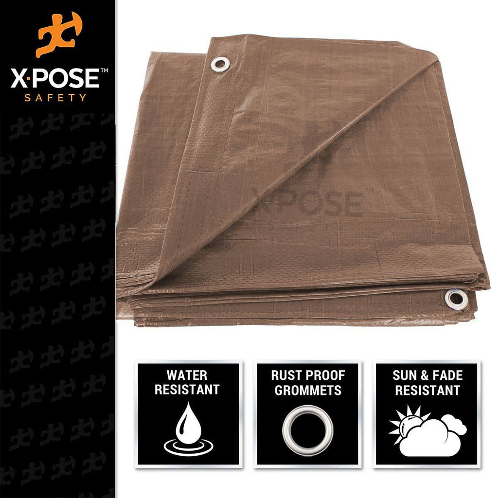 Brown Poly Tarps 12 x 20 Case of 10 F3393
