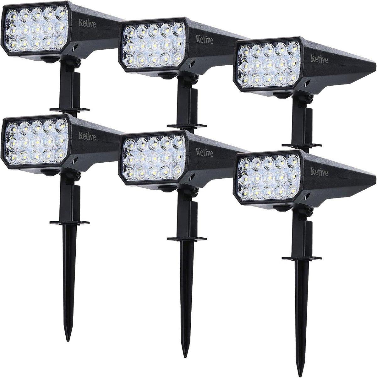 IP65 Waterproof Adjustable Solar Landscape Spotlights 10 Pack A215950