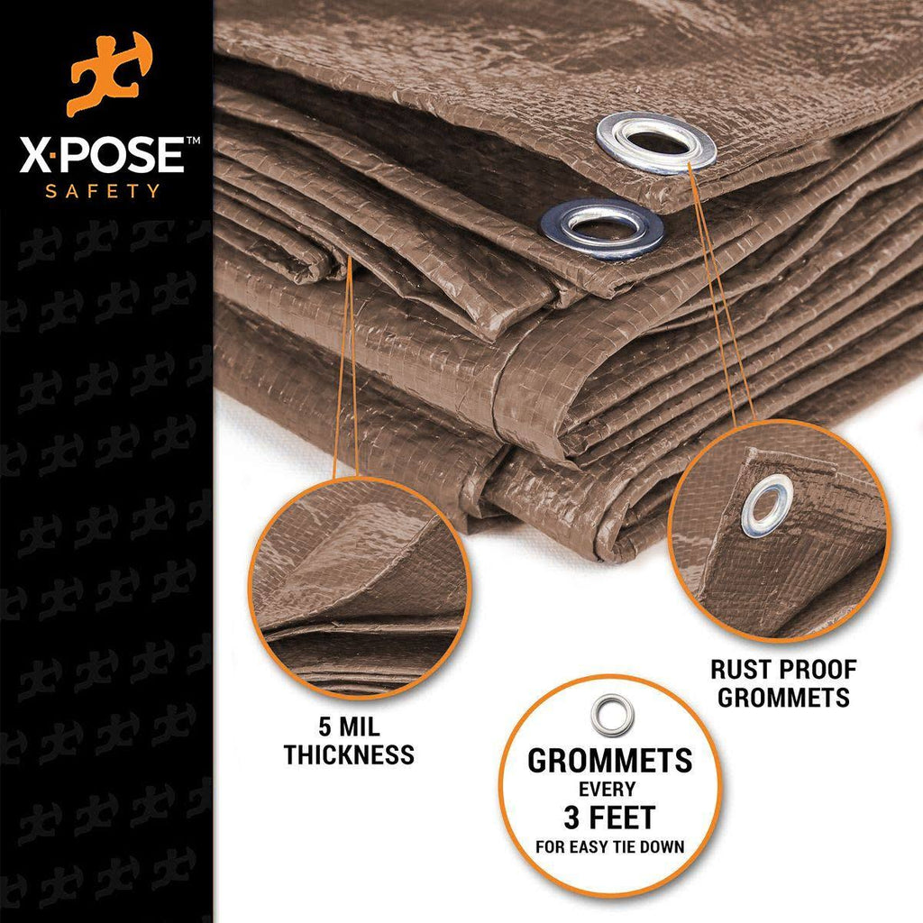 Brown Poly Tarps 12 x 20 Case of 10 F3393