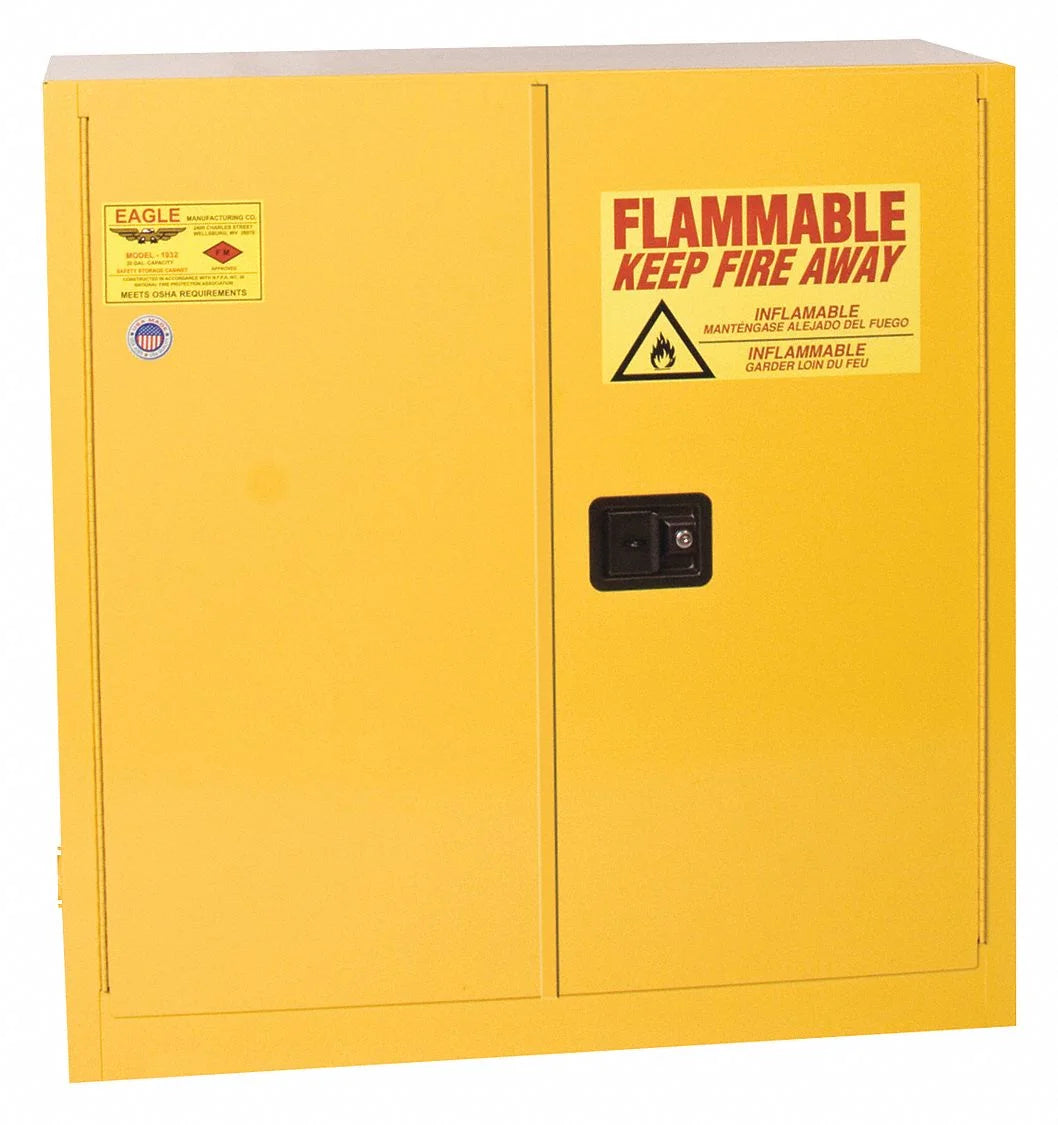 Yellow Flammable Liquid Safety Cabinet U46862