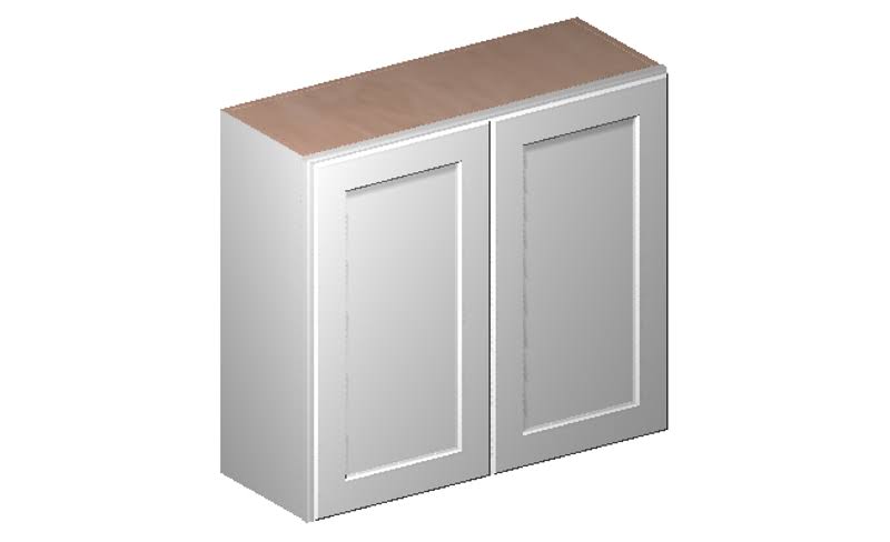 White 2 Doors 2 Shelves Wall Cabinet Y86127