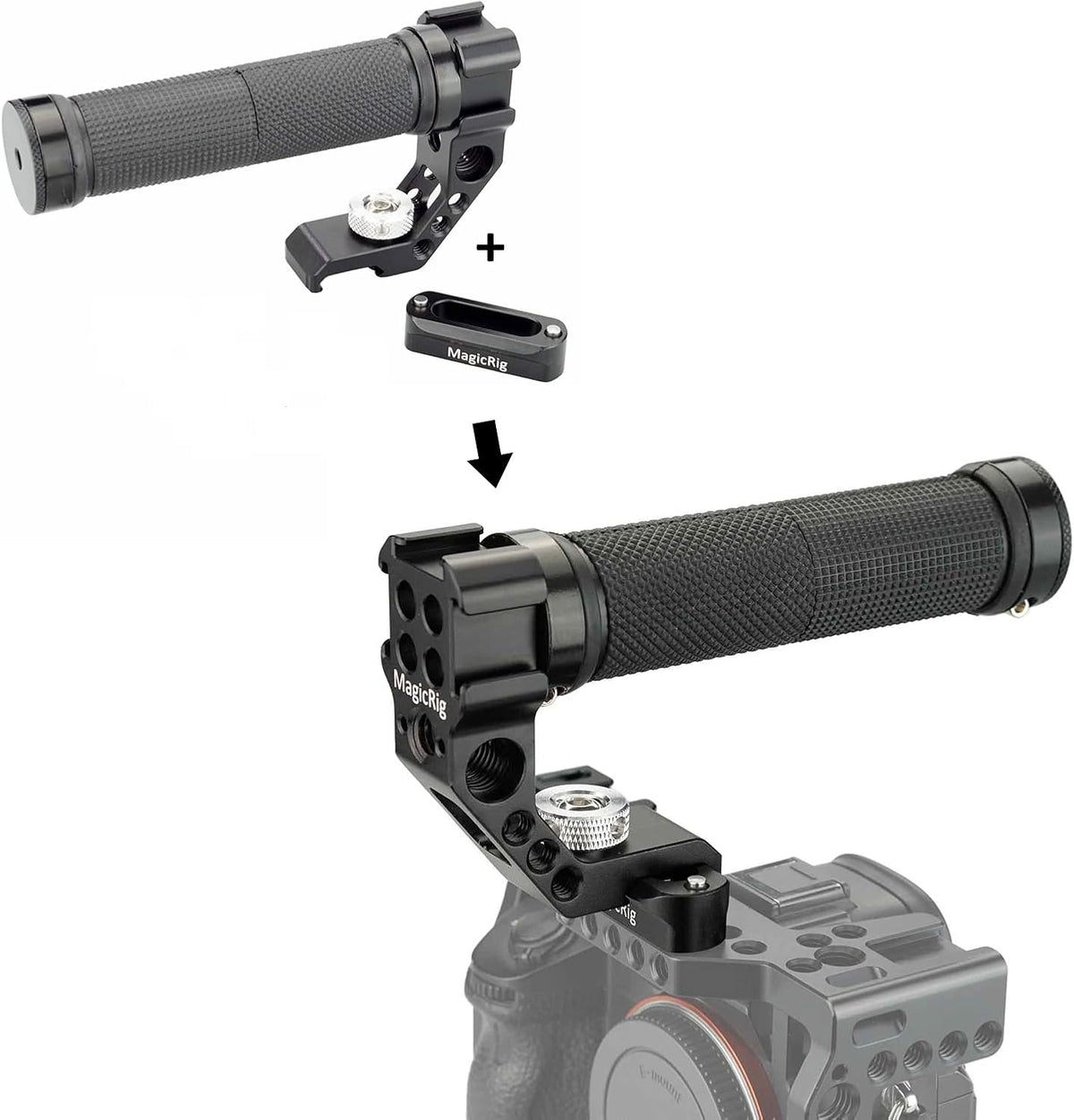 Rubber Top Handle with NATO Rail and 3-Cold Shoe H32435