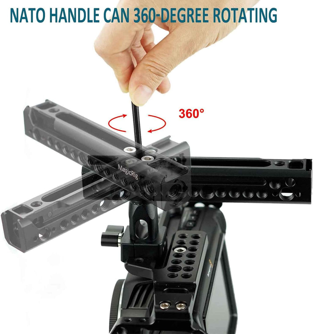 Rubber Top Handle with NATO Rail and 3-Cold Shoe H32435
