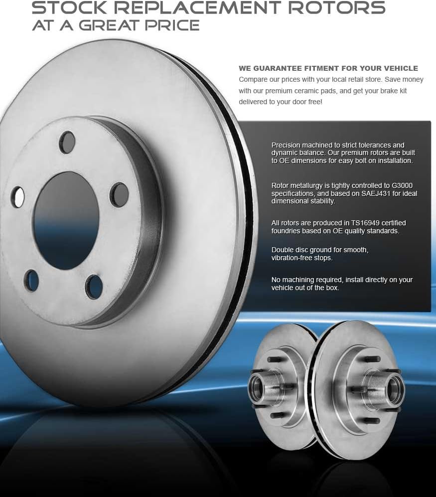 320 mm Front and Rear Brake Rotors and Metallic Brake Pads F1596